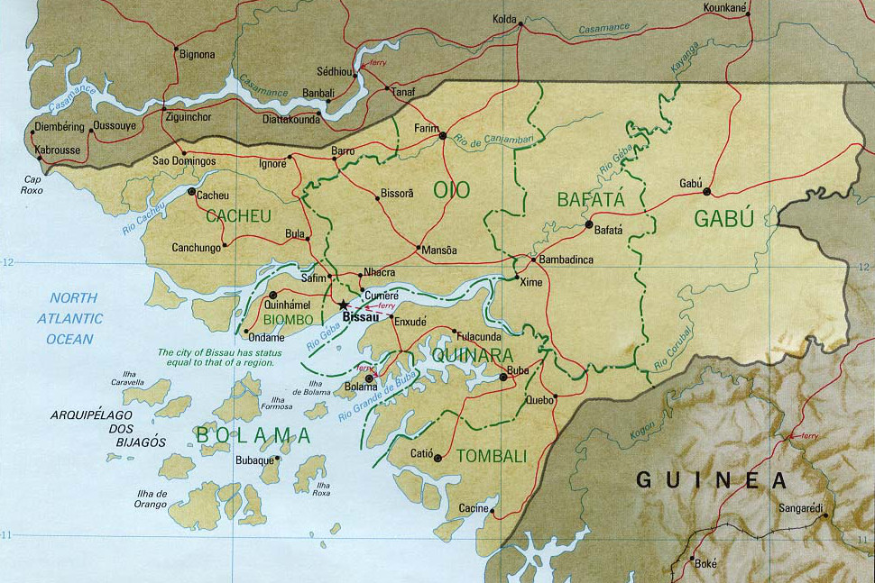 Map of Guinea-Bissau